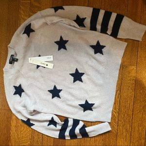Bloomingdales Aqua Star Cashmere Sweater